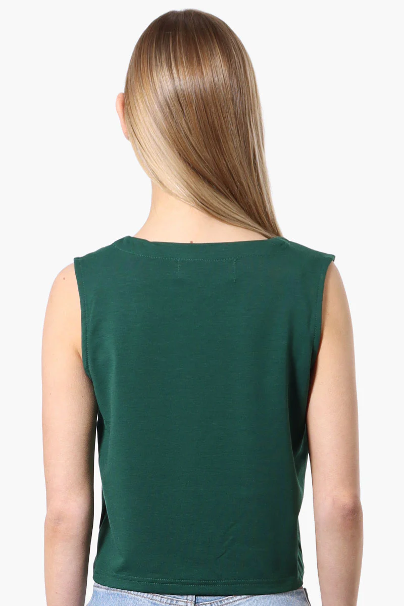Runaway Bay Sport Button Down V-Waistcoat Vest - Green - Image 3