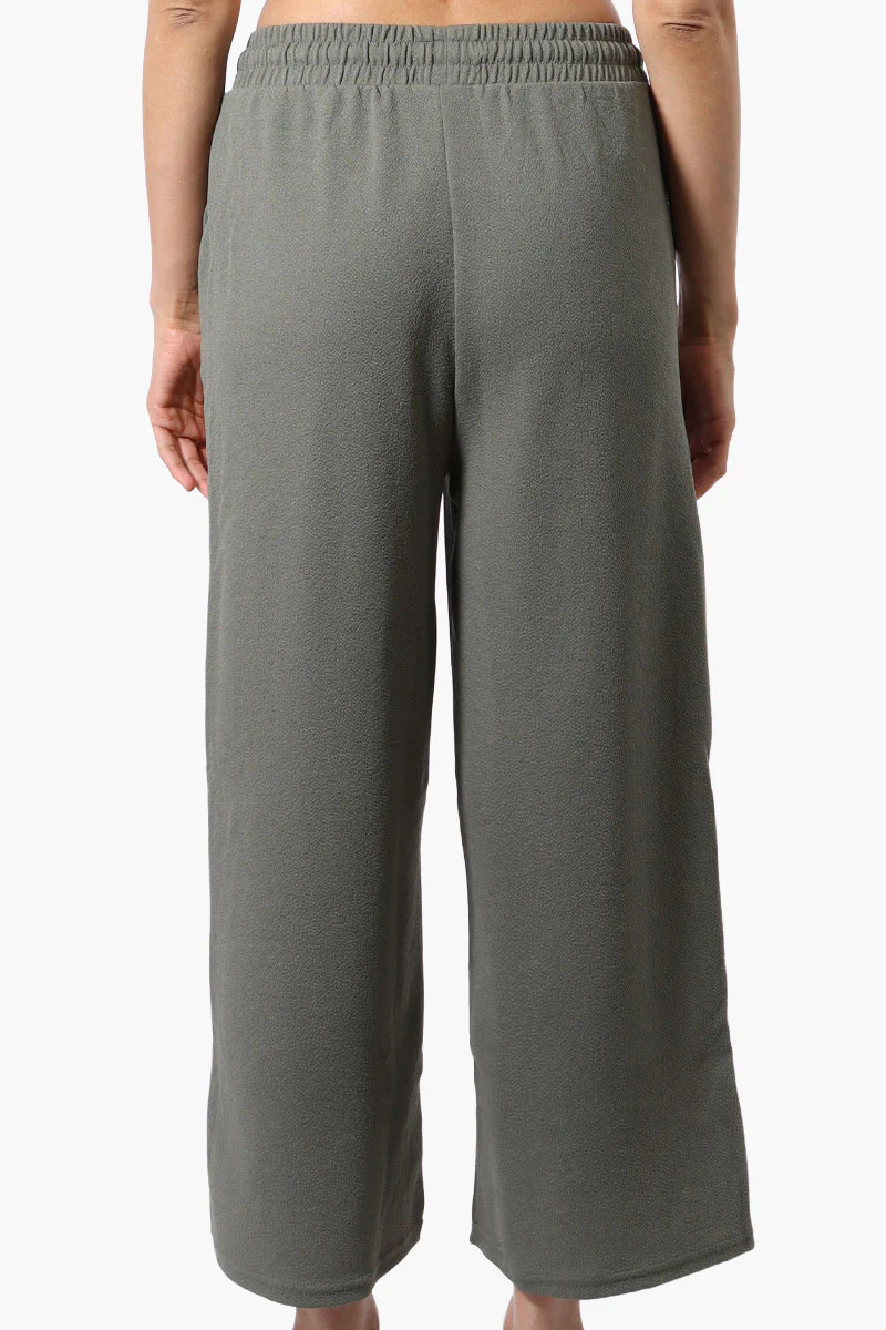 Runaway Bay Tie Waist Wide Leg Pants - Olive - Image 3