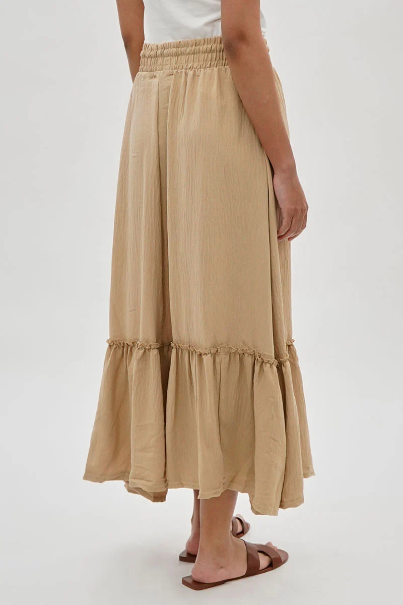 Stylexchange Vintage Tiered Cinched Skirt - Cream - Image 3