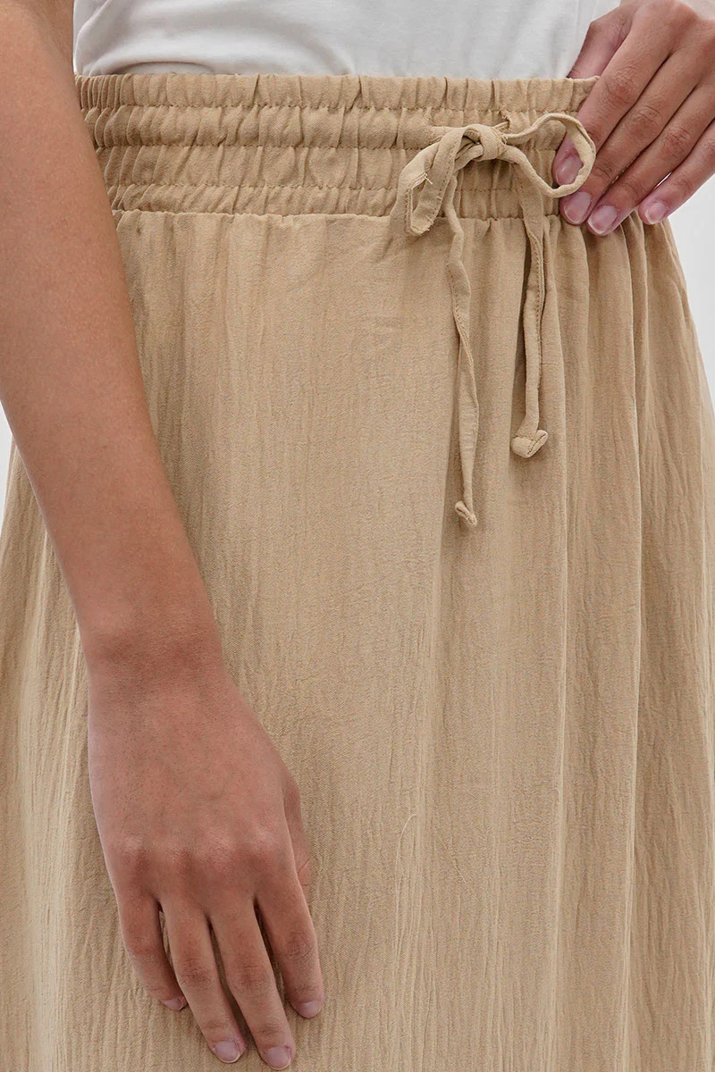 Stylexchange Vintage Tiered Cinched Skirt - Cream - Image 4