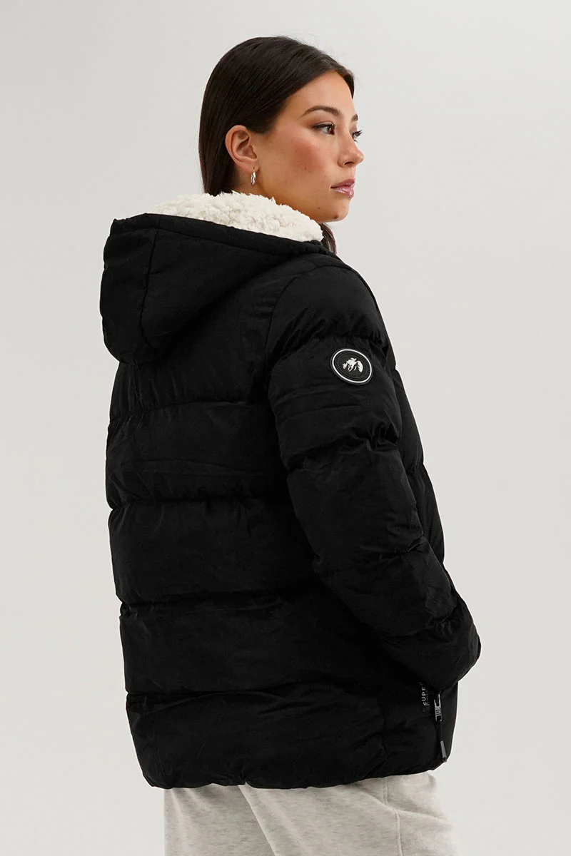 Super Triple Goose Colour Block Bomber Jacket - Black - Image 3