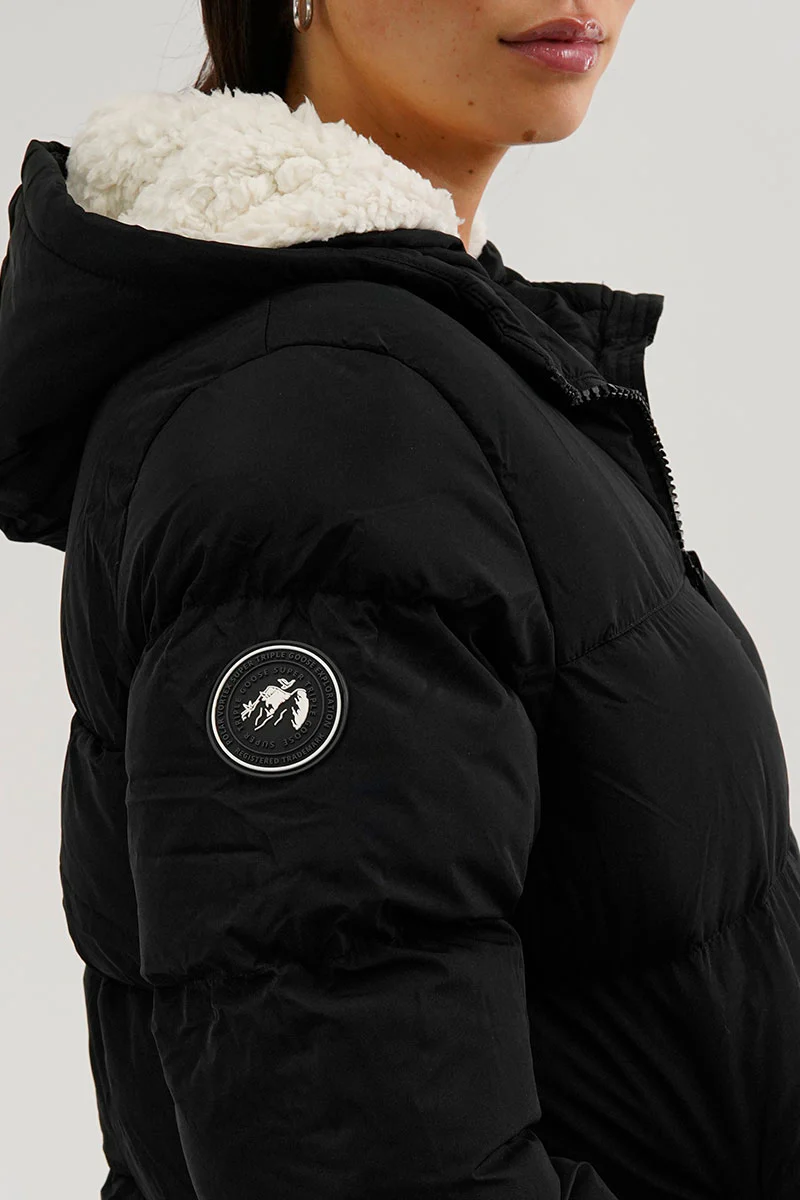 Super Triple Goose Colour Block Bomber Jacket - Black - Image 4