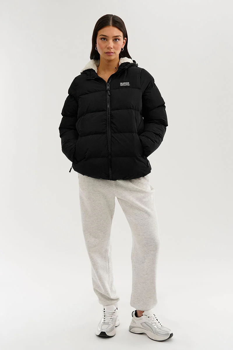 Super Triple Goose Colour Block Bomber Jacket - Black - Image 5