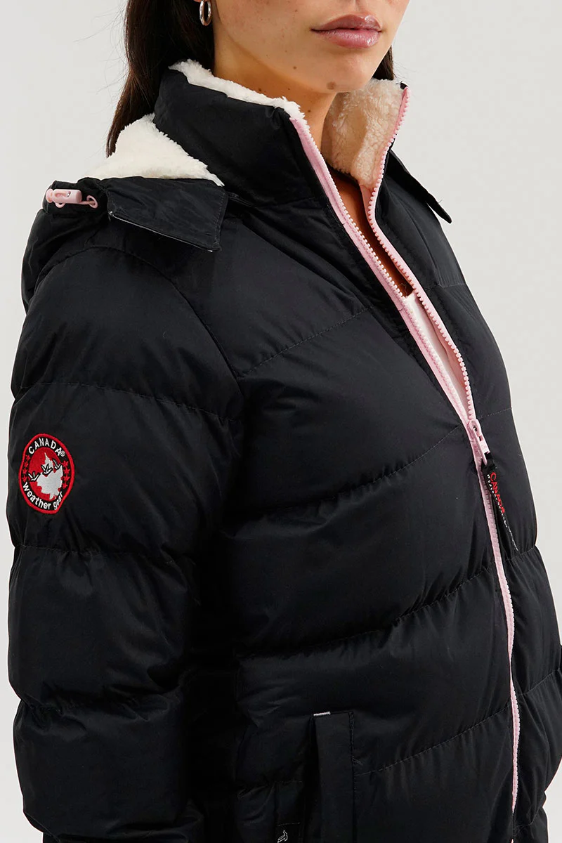 Canada Weather Gear Sherpa Lined Collar Bomber Jacket - Navy - Image 4
