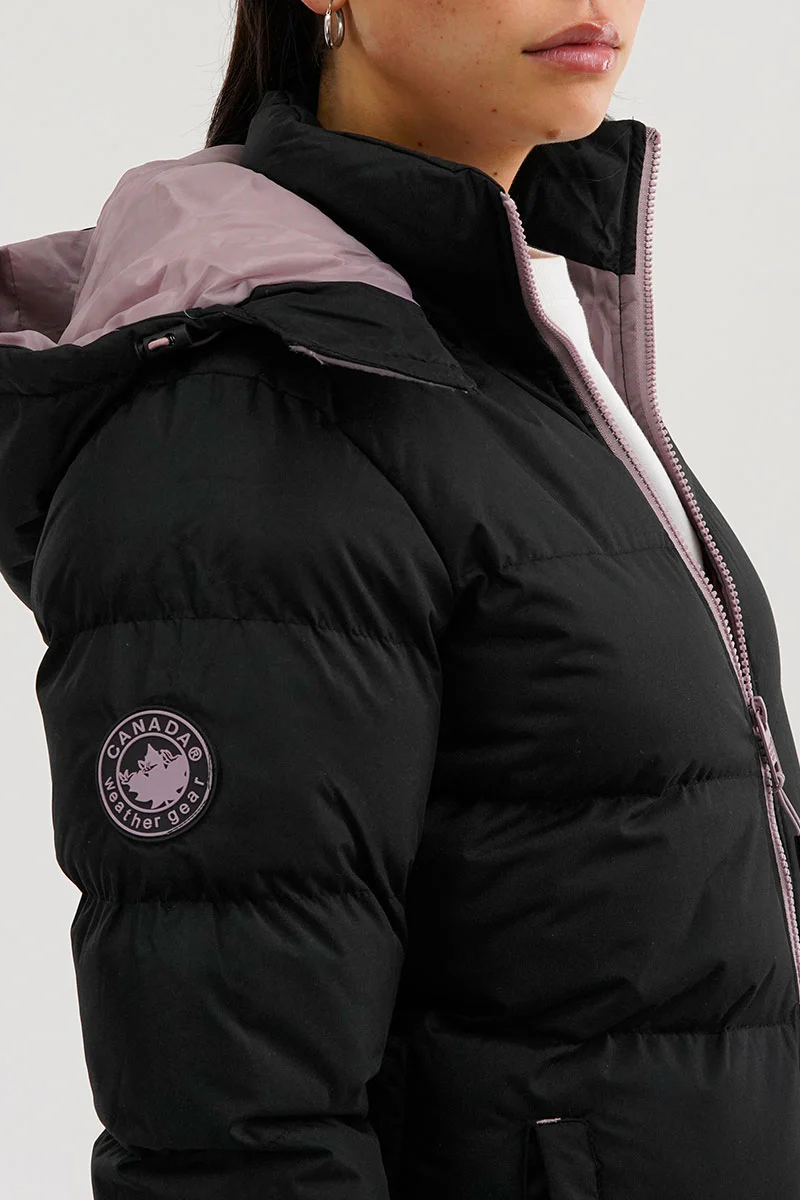 Canada Weather Gear Chevron Bomber Jacket - Black - Image 4