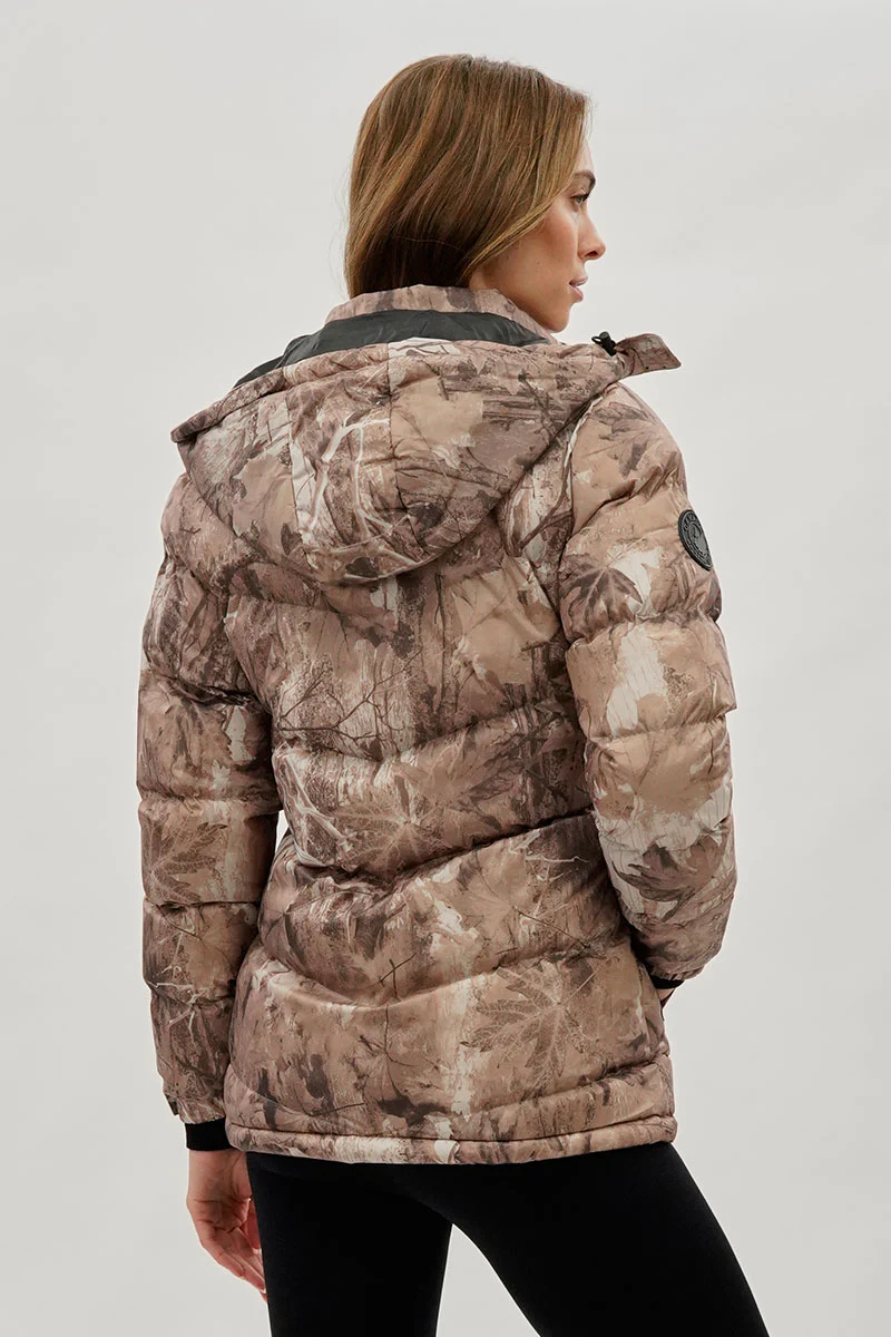Canada Weather Gear Camo Print Chevron Bomber Jacket - Brown - Image 3
