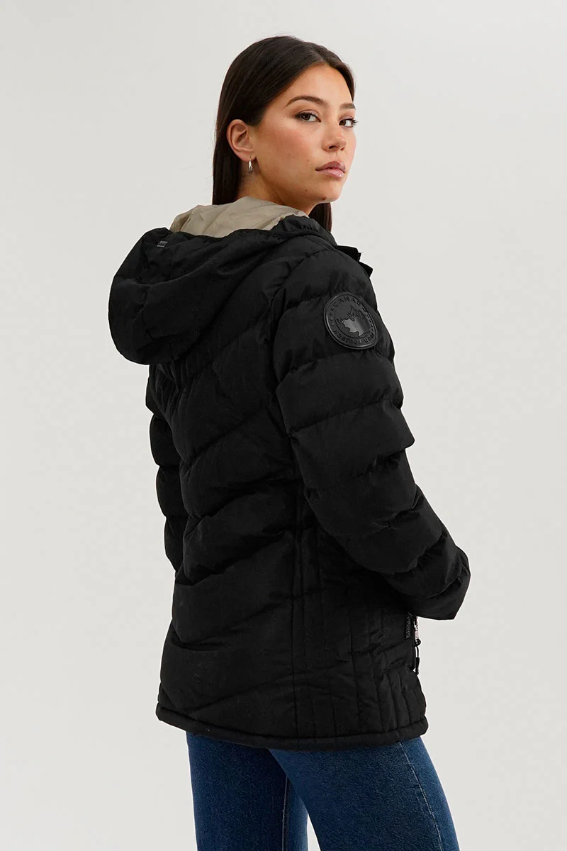 Canada Weather Gear Chevron Quilted Bomber Jacket - Black - Image 3