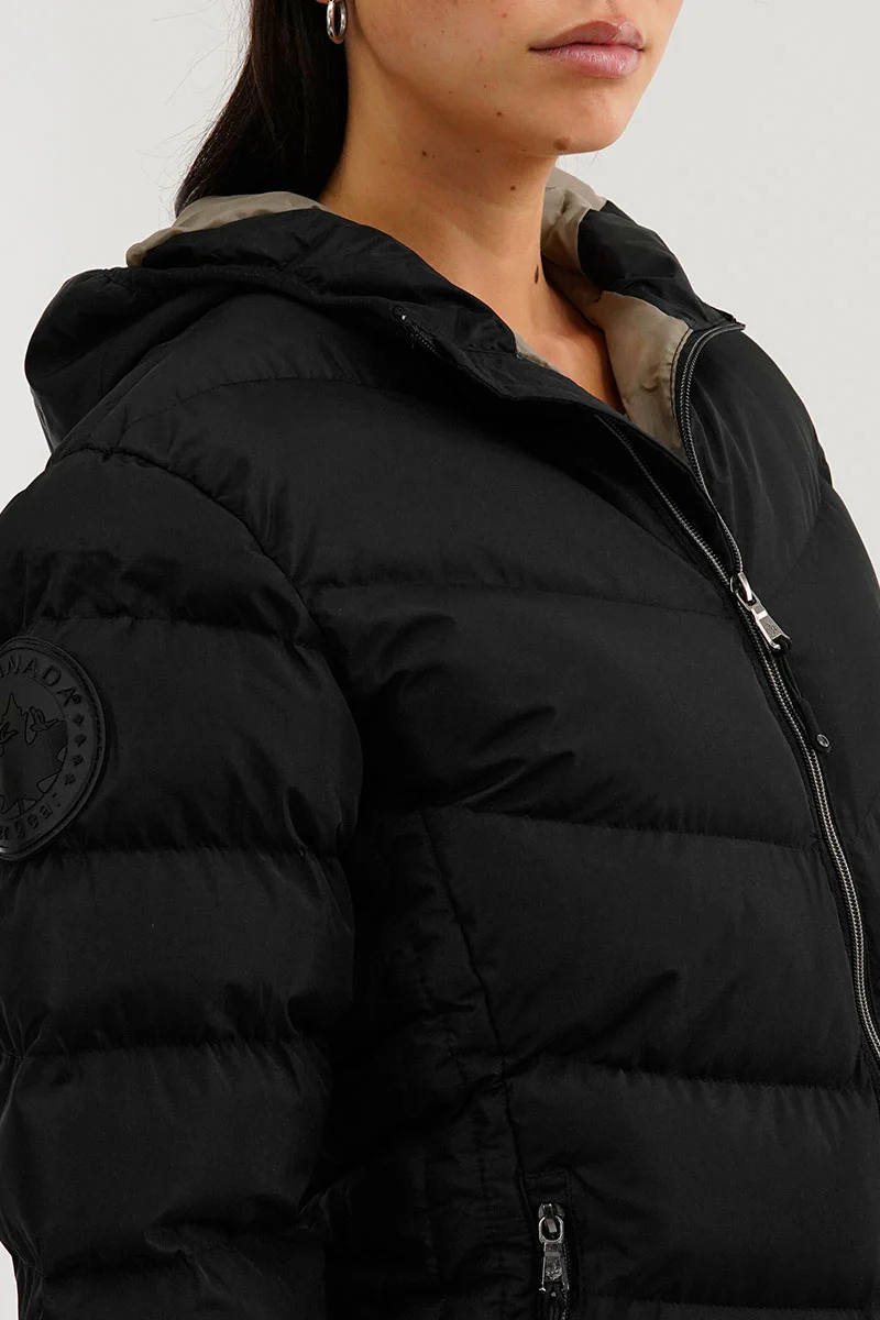 Canada Weather Gear Chevron Quilted Bomber Jacket - Black - Image 4