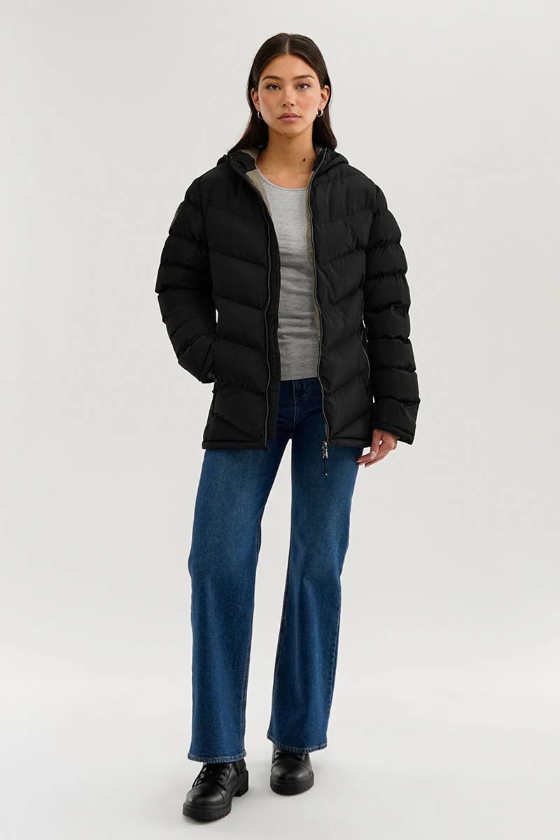 Canada Weather Gear Chevron Quilted Bomber Jacket - Black - Image 5
