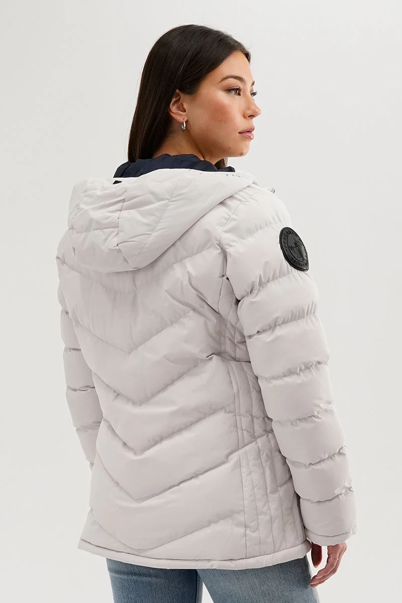 Canada Weather Gear Chevron Quilted Bomber Jacket - White - Image 3