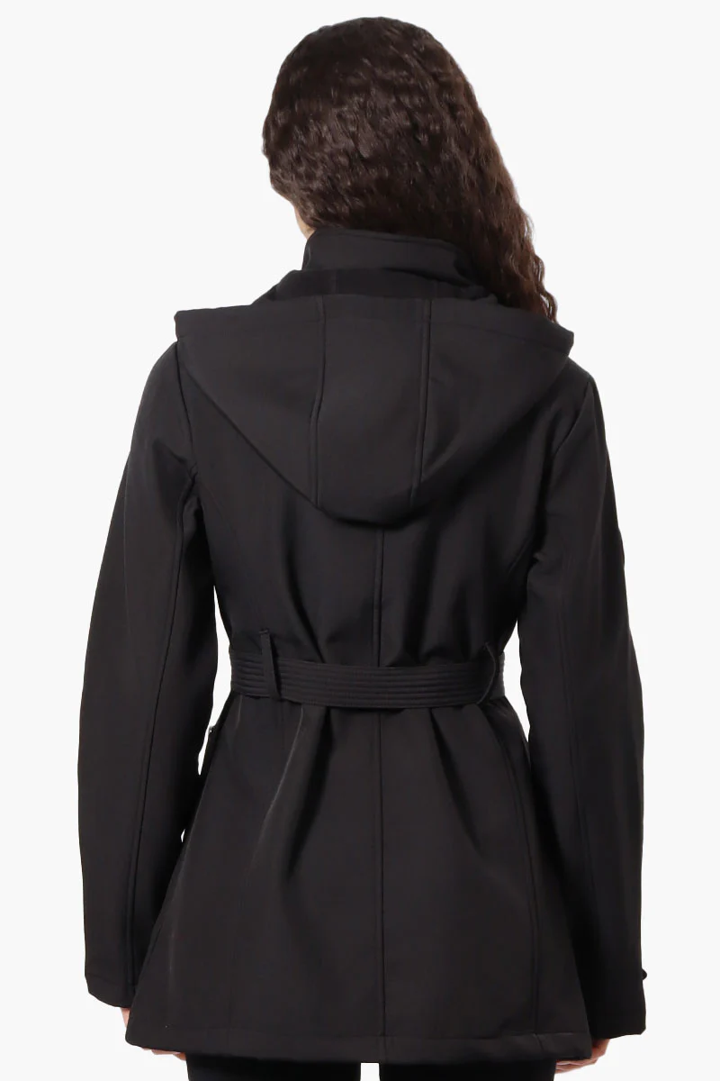 Canada Weather Gear Belted Soft Shell Lightweight Jacket - Black - Image 3