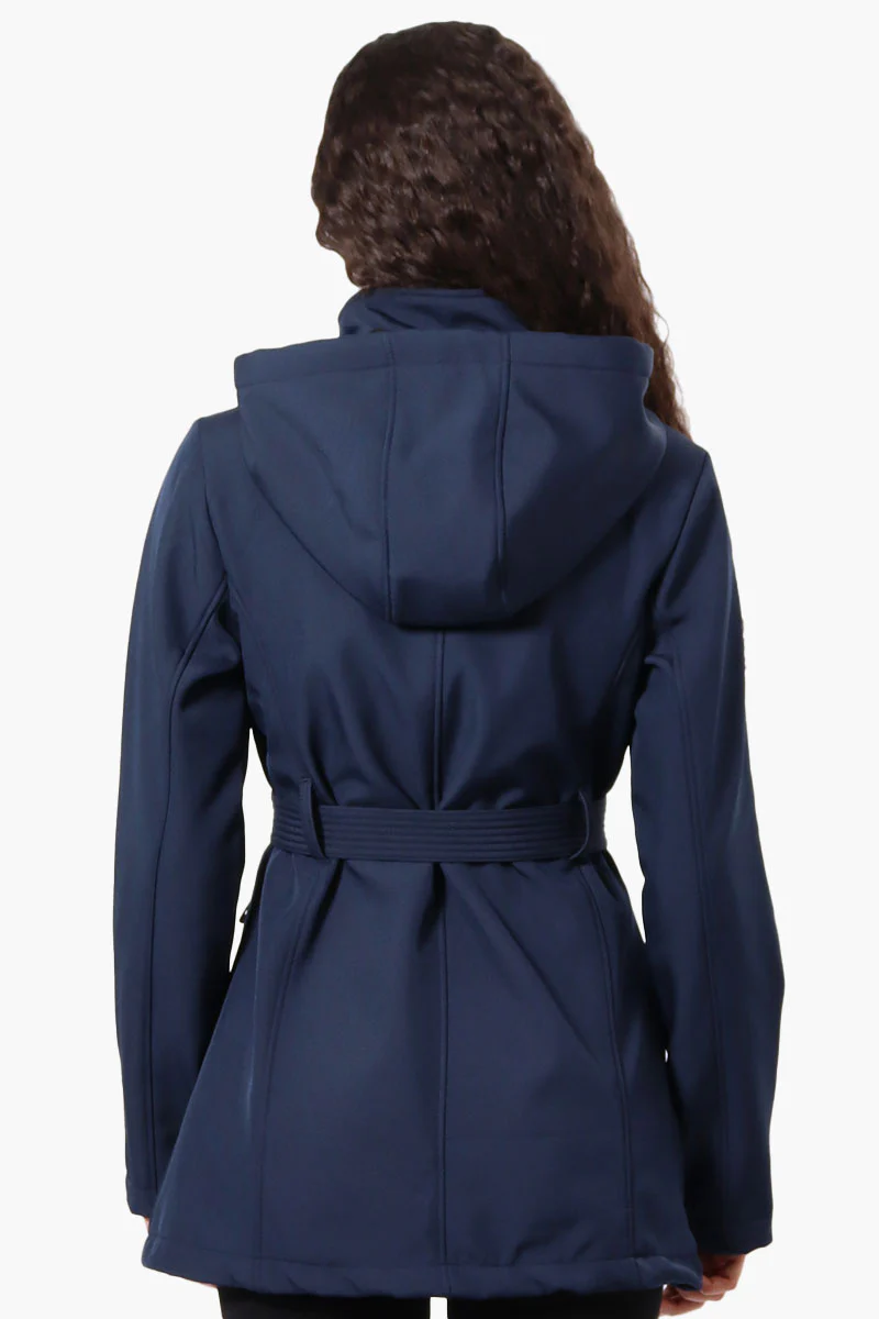 Canada Weather Gear Belted Soft Shell Lightweight Jacket - Navy - Image 3