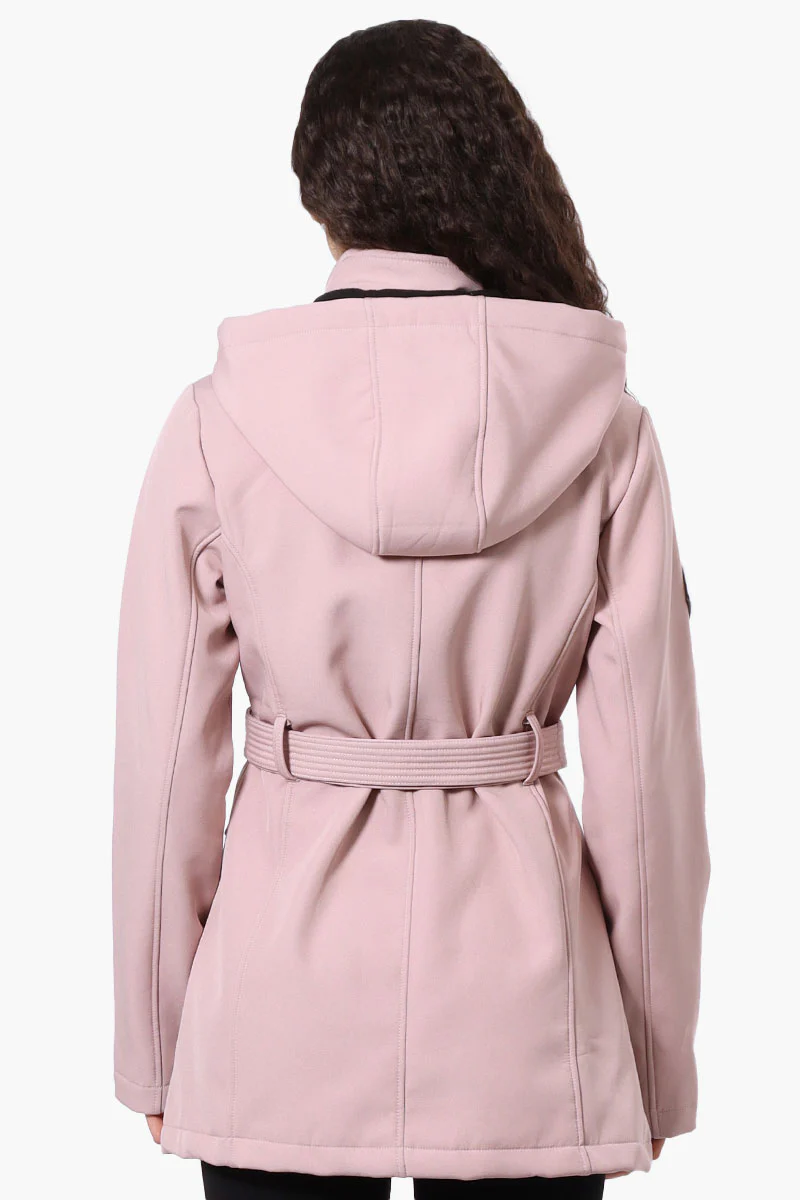 Canada Weather Gear Belted Soft Shell Lightweight Jacket - Pink - Image 3