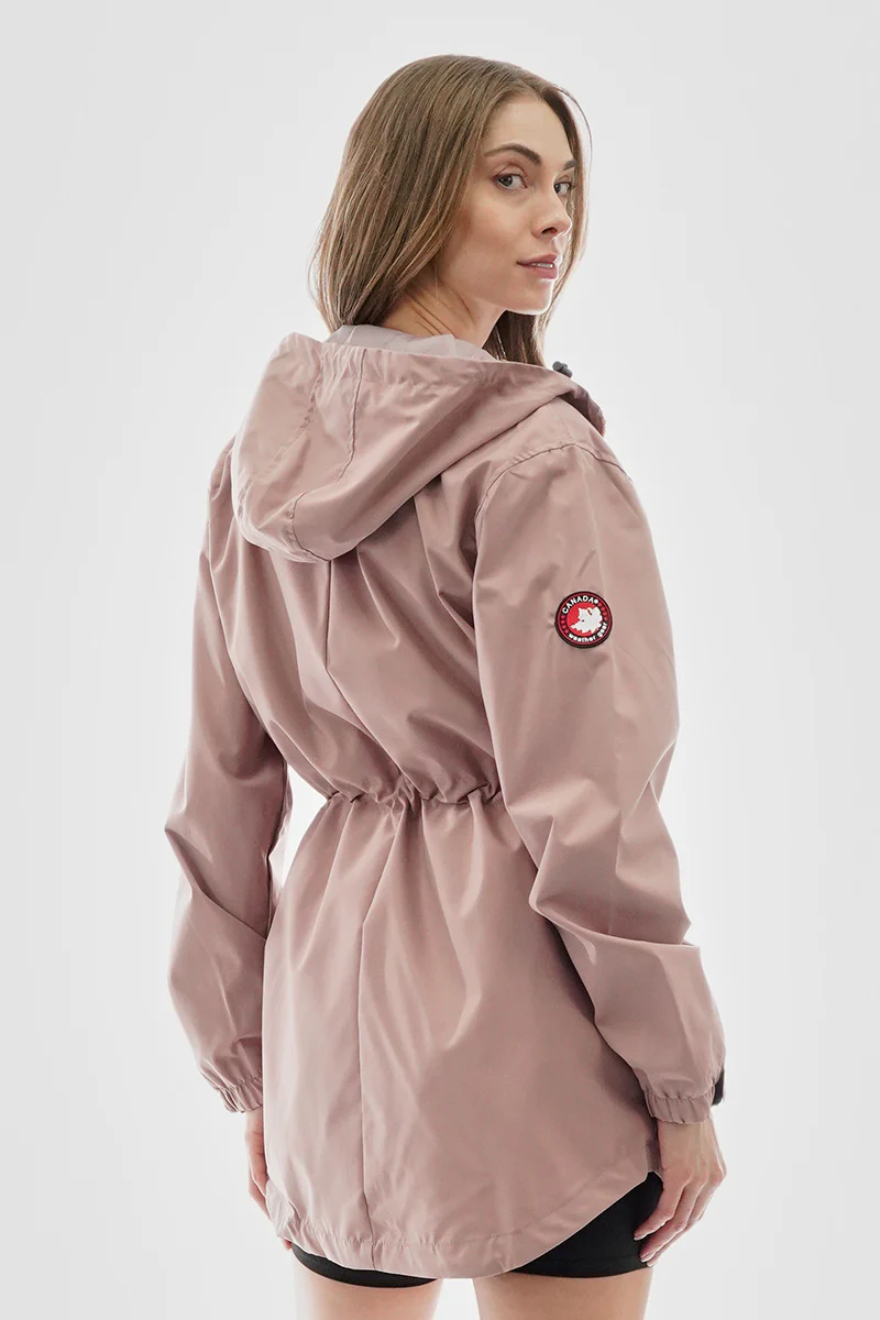 Canada Weather Gear Coated Microfiber Hooded Lightweight Jacket - Pink - Image 3