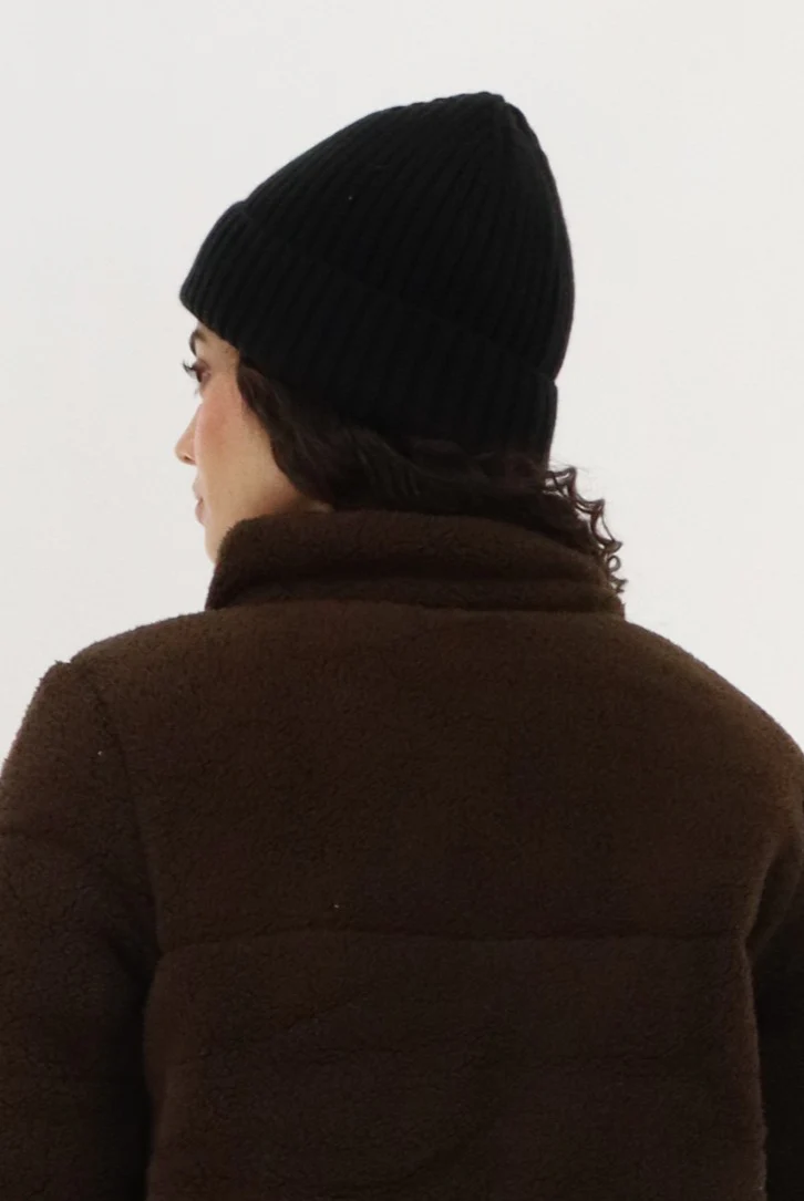 Canada Weather Gear Gloves and Ribbed Knit Hat - Black - Image 3