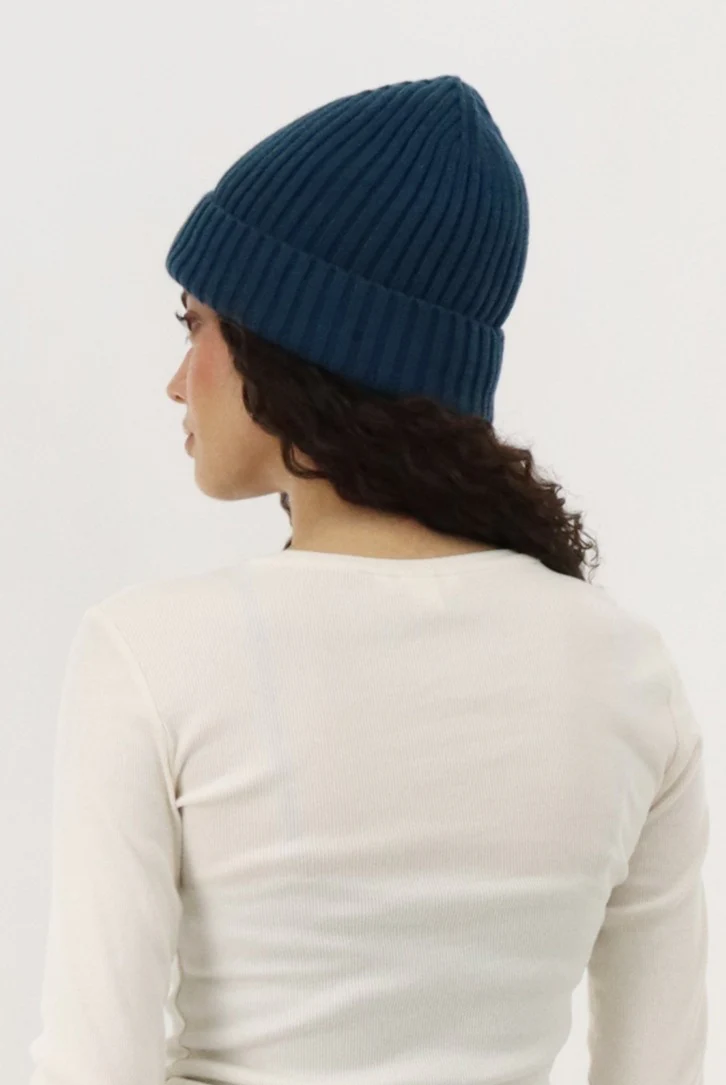 Canada Weather Gear Gloves and Ribbed Knit Hat - Blue - Image 3