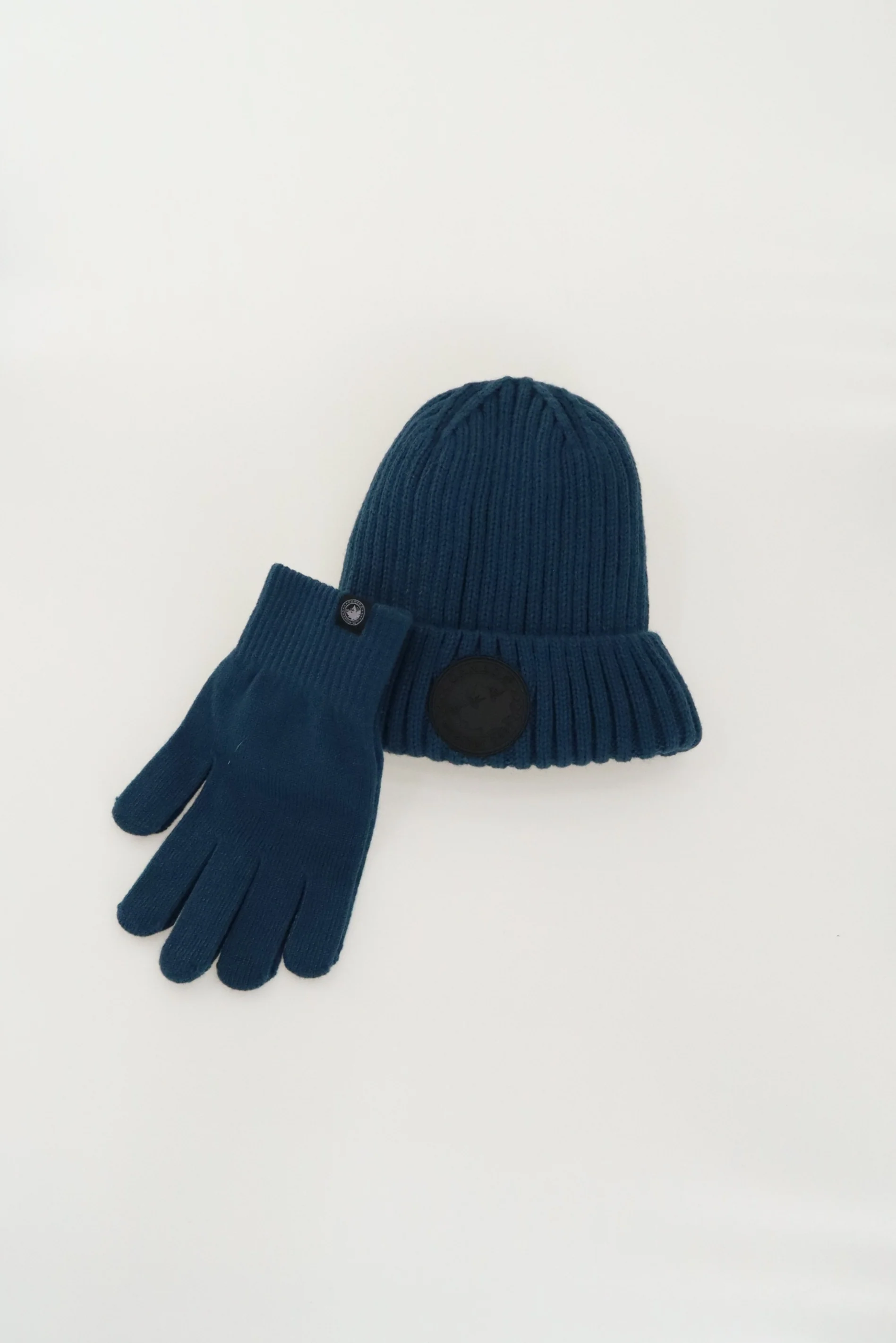 Canada Weather Gear Gloves and Ribbed Knit Hat - Blue - Image 4
