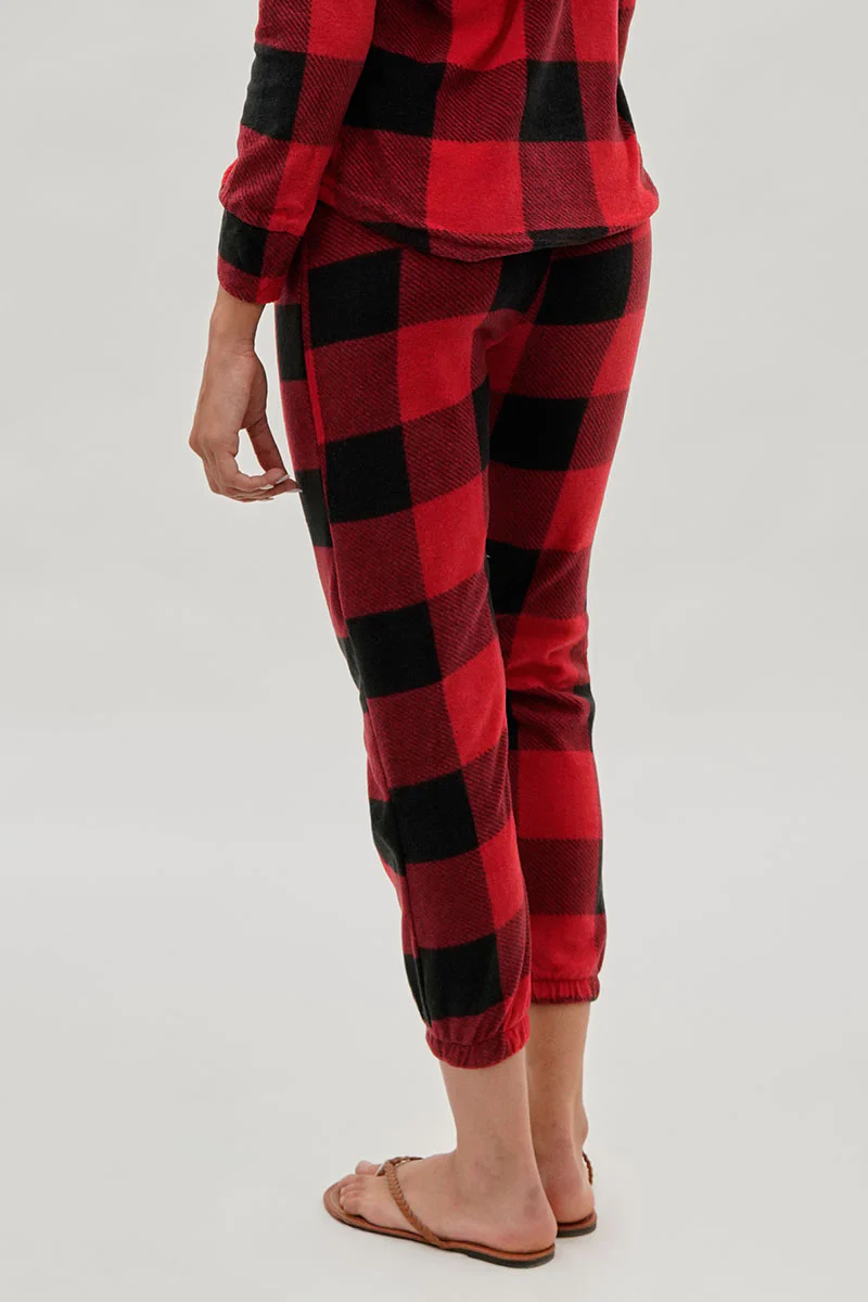 Canada Weather Gear Plaid Jogger Pajama Pants - Red - Image 3