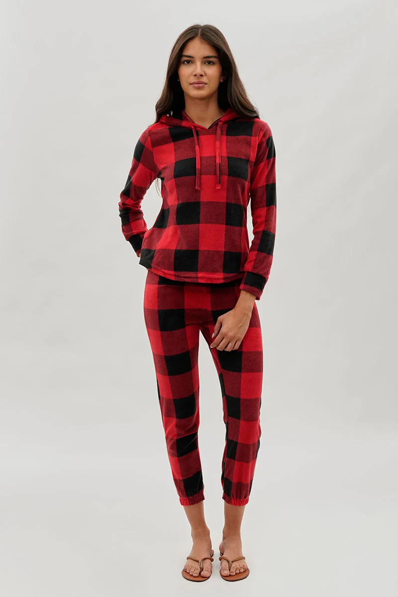 Canada Weather Gear Plaid Jogger Pajama Pants - Red - Image 5