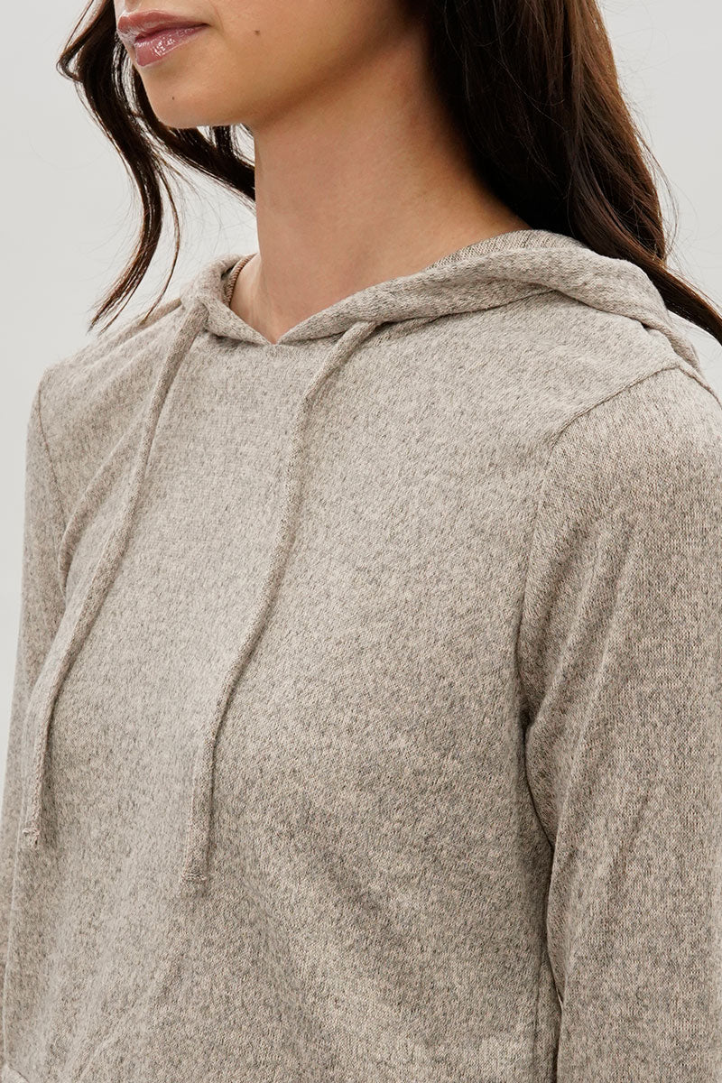 Fahrenheit Cropped Pullover Hoodie - Cream - Image 4