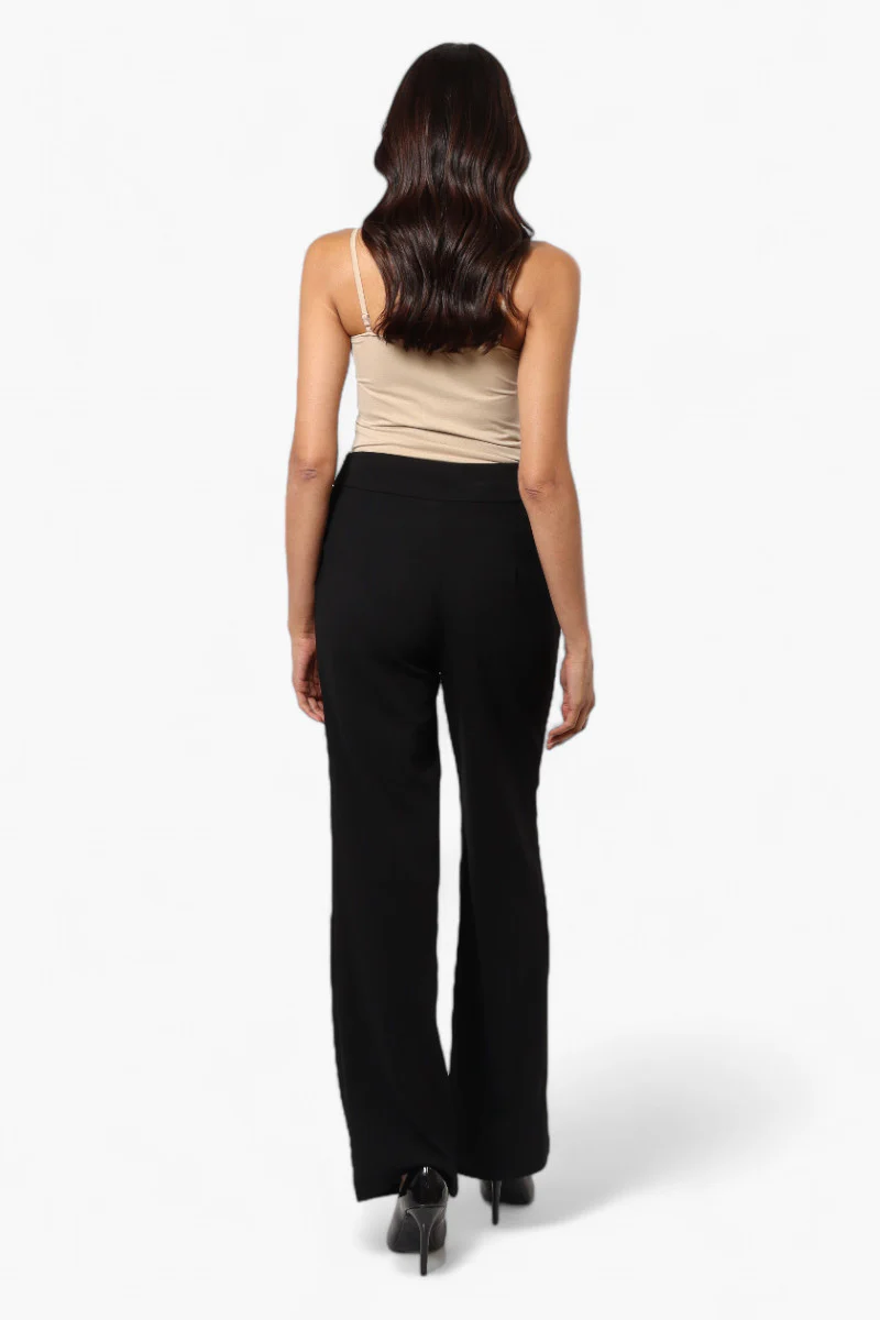 Limite Solid Belted Pants - Black - Image 4