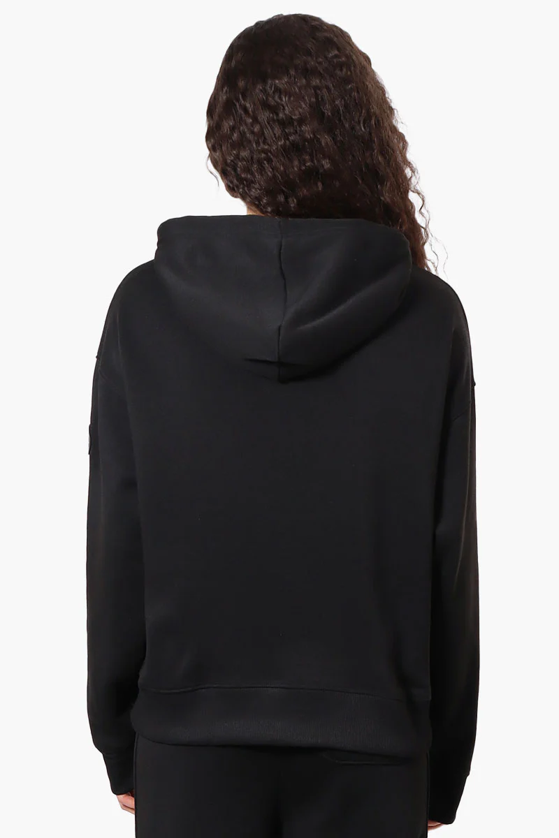 Fahrenheit Oversized Whistler Print Hoodie - Black - Image 3